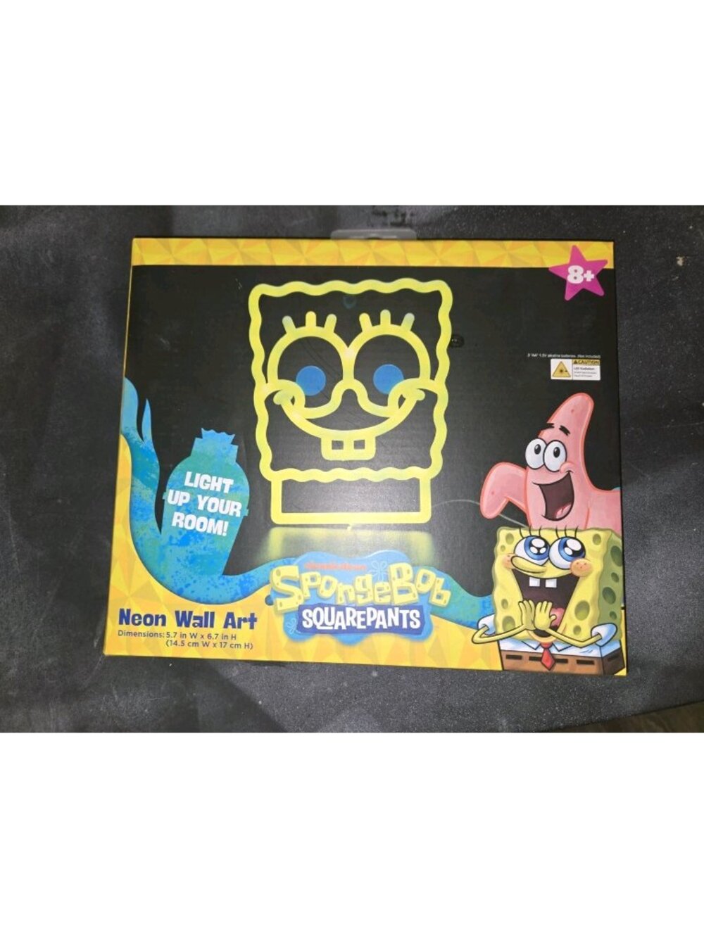 SpongeBob Neon Wall Art Light Up Sign Nickelodeon Room Decor New Box